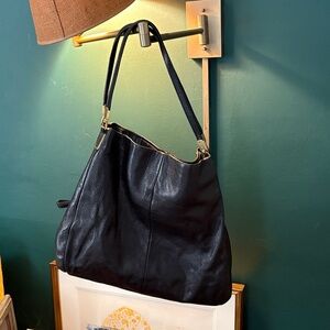 Coach Black Leather Shoulder Bag